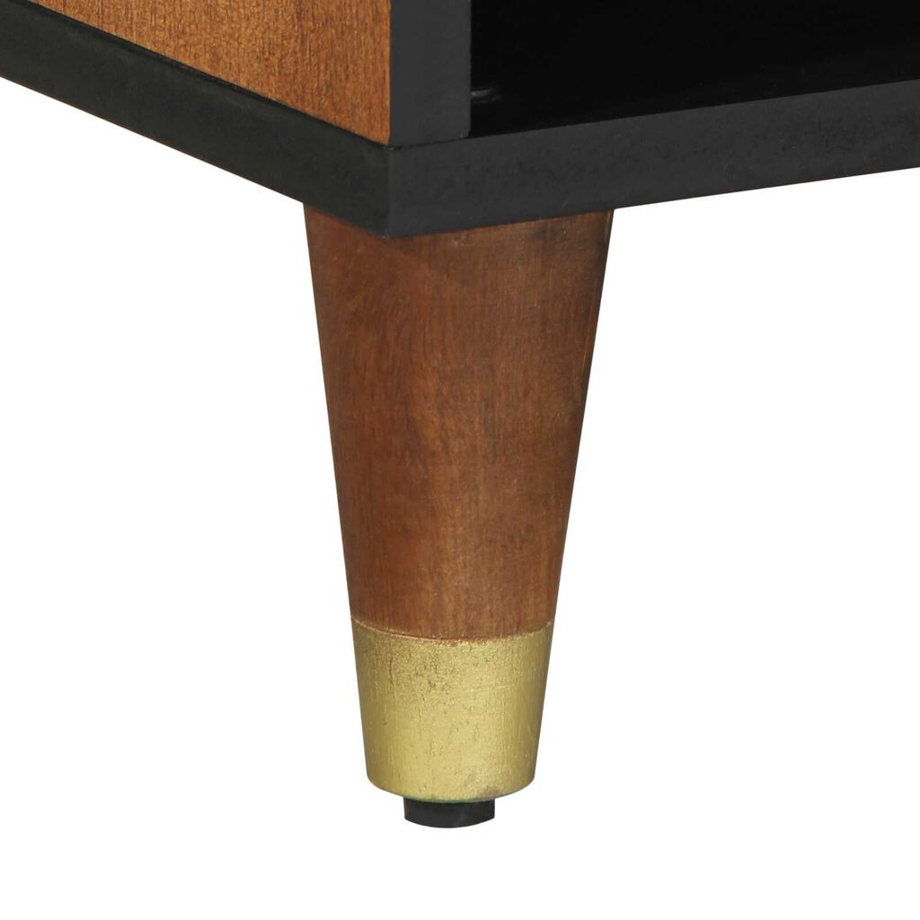 vidaXL Meuble TV 100x33x46 cm en bois massif de manguier