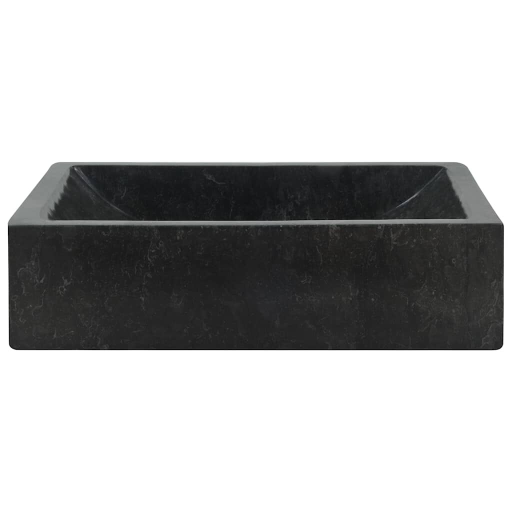 vidaXL Lavabo 45x30x12 cm marbre noir brillant