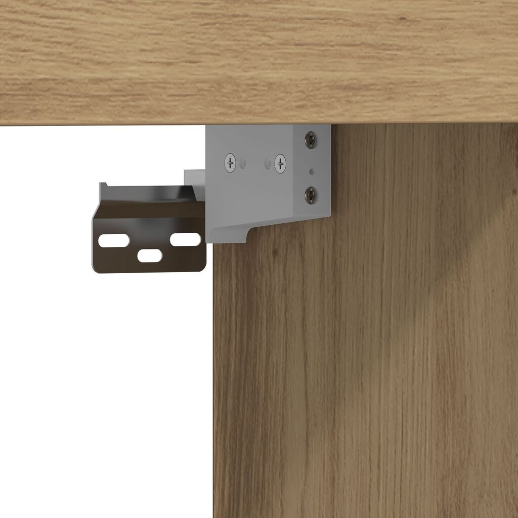 Meuble TV mural vidaXL en chêne artisan 152x22x113 cm
