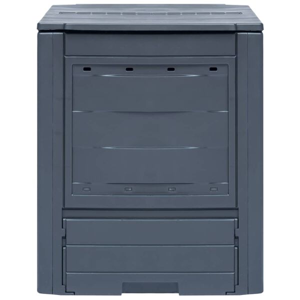 vidaXL Bac à compost de jardin Gris 60x60x73 cm 260 L