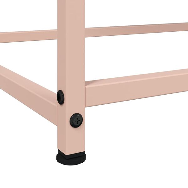 vidaXL Buffet rose 100,5x39x107 cm acier