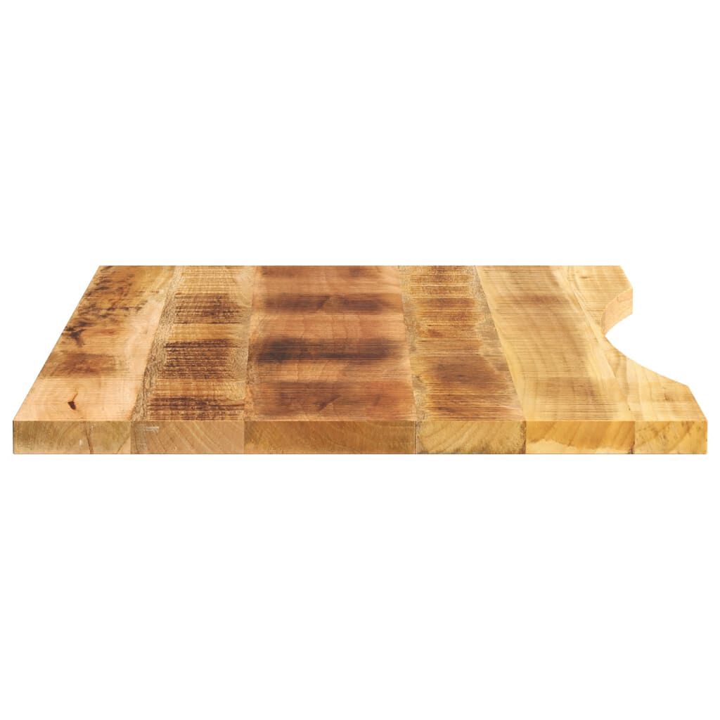 vidaXL Dessus de bureau avec courbe 90x60x2,5 cm manguier massif brut