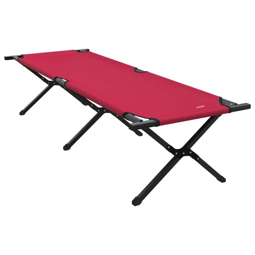 vidaXL Lit de soleil pliant avec sac de transport Rouge en tissu Oxford 600D