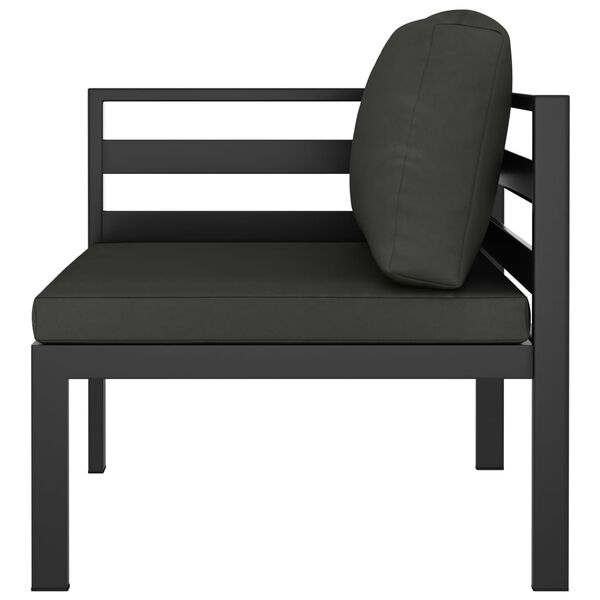 vidaXL Salon de jardin 8 pcs avec coussins Aluminium Anthracite