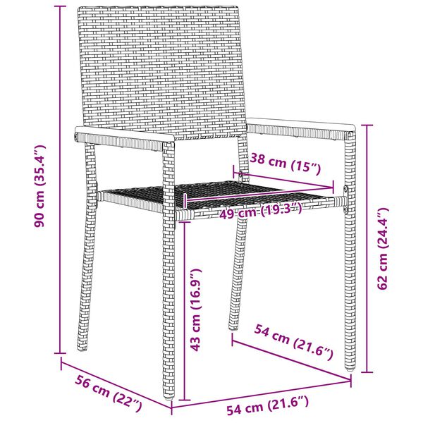 vidaXL Ensemble de salle à manger de jardin 5 pièces en poly rattan noir