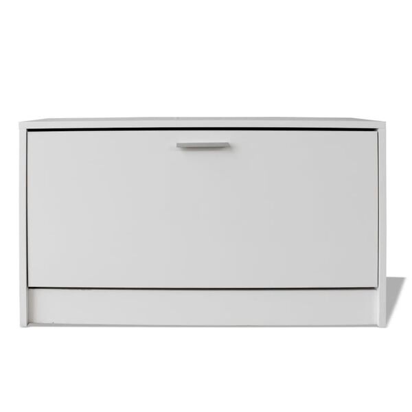 vidaXL Banc à chaussures 80x24x45 cm Blanc