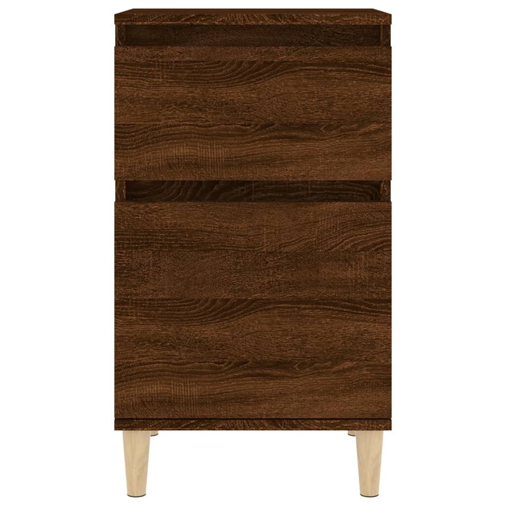 vidaXL Table de chevet chêne marron 40x35x70 cm