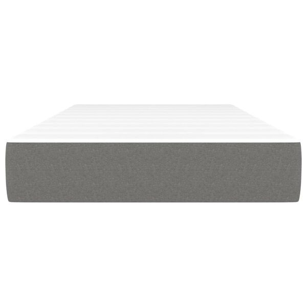 vidaXL Matelas de lit à ressorts ensachés Gris foncé 80x200x20cm Tissu