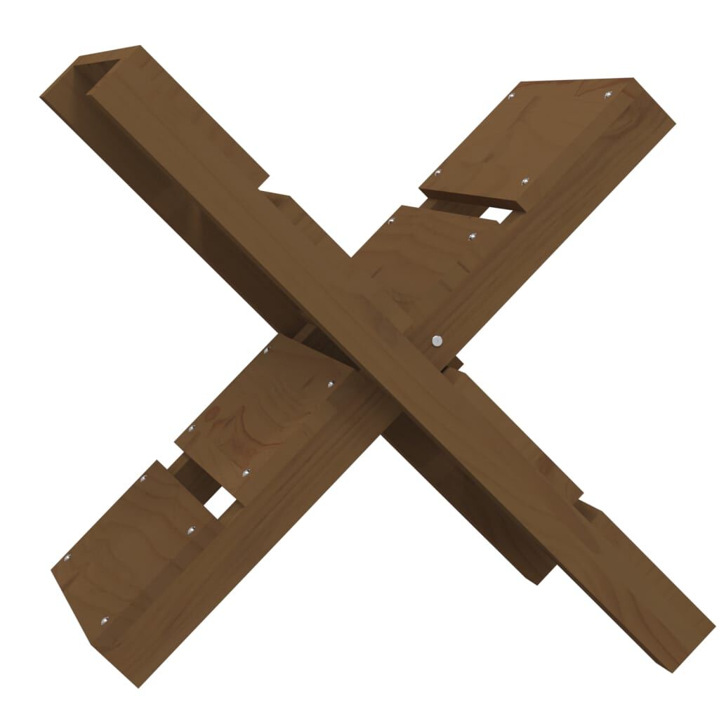 vidaXL Porte-bûches Marron miel 47x39,5x48 cm Bois massif de pin