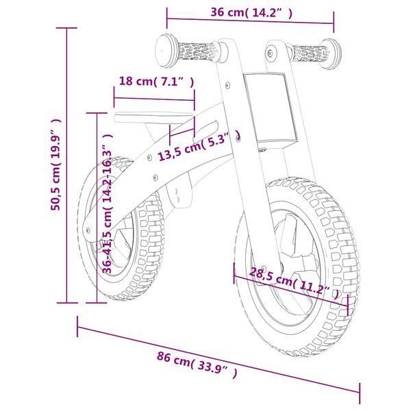 vidaXL Vélo d'équilibre pour enfants rose