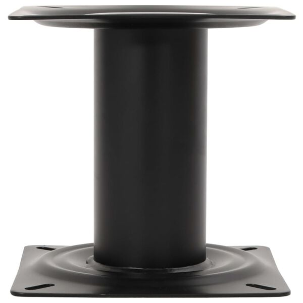 vidaXL Piédestal de siège de bateau noir 18 cm acier