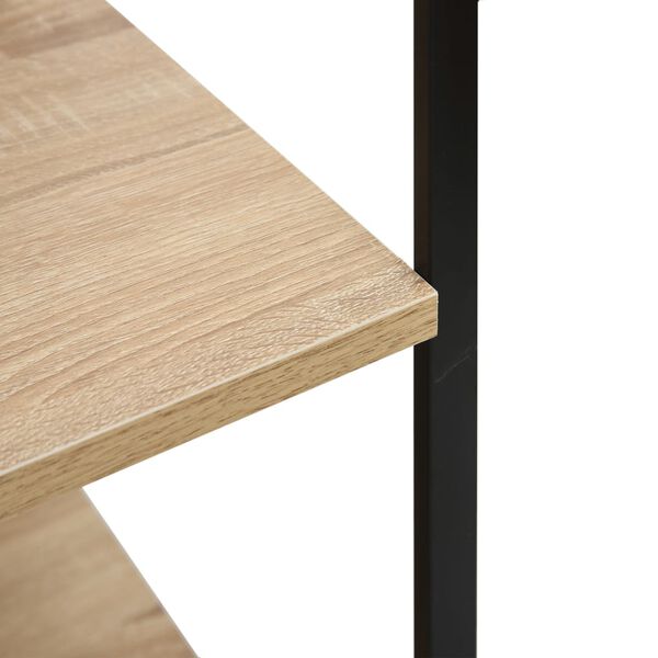 vidaXL Armoire à micro-ondes noir et chêne 60x39,6x79,5 cm