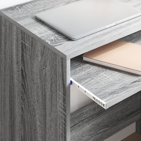 vidaXL Bureau d'ordinateur Gris Sonoma Bois d'ingénierie Compact Simple