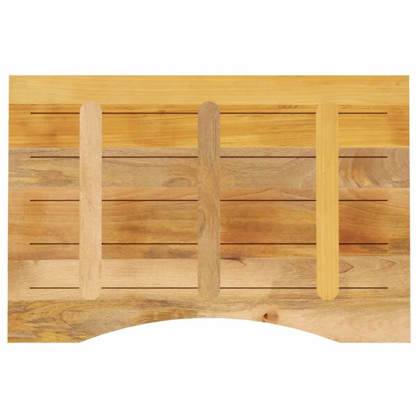 vidaXL Dessus de bureau avec courbe 90x60x2,5 cm manguier massif brut