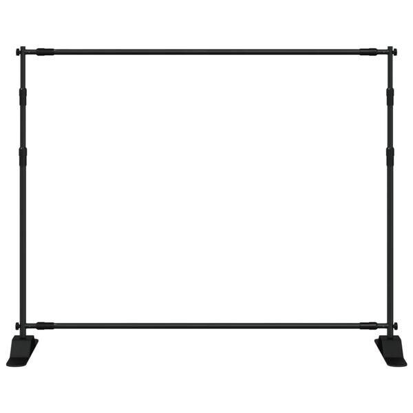vidaXL Support de toile de fond noir 254x243 cm acier