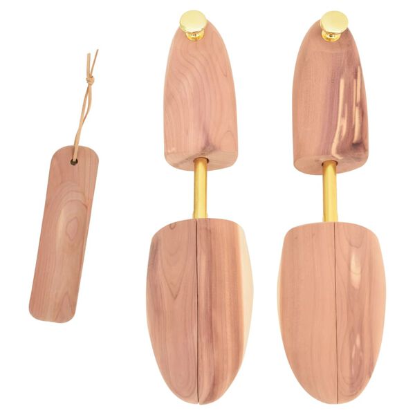 vidaXL Tendeur de chaussures avec chausse-pied EU 44-45 bois de cèdre