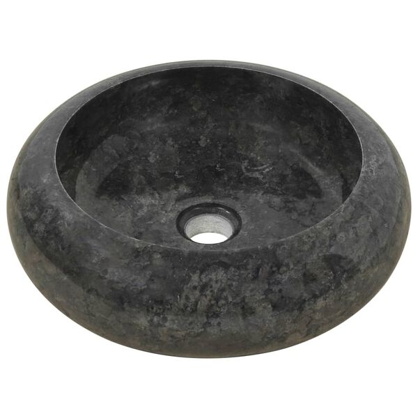 vidaXL Lavabo 40 x 12 cm Marbre Noir
