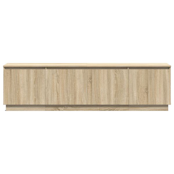meuble TV vidaXL avec LED Chêne Sonoma 180x38x49 cm Bois d'ingénierie