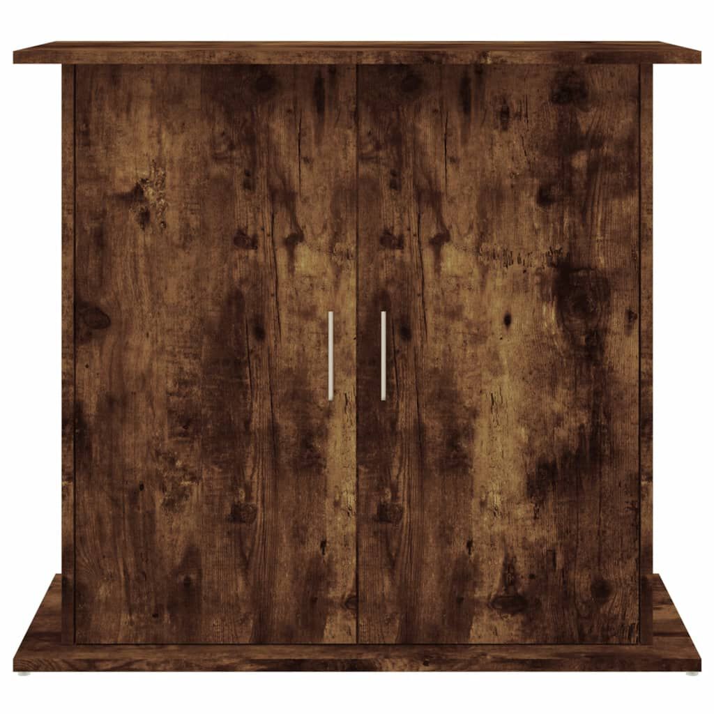 vidaXL Support pour aquarium chêne fumé 81x36x73 cm bois d'ingénierie