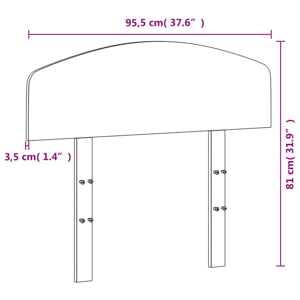 vidaXL Tête de lit 90 cm bois massif de pin