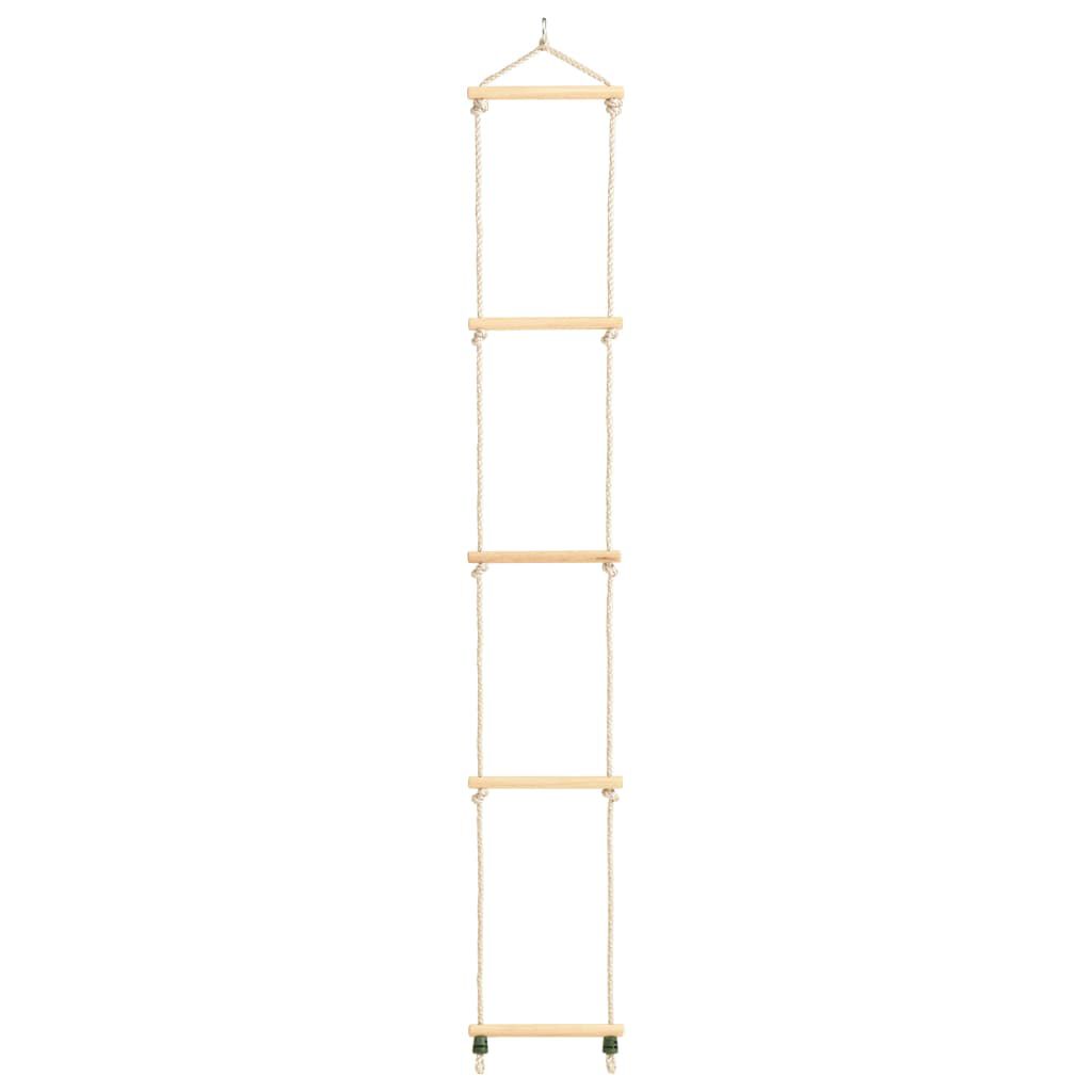 vidaXL Échelle de corde pour enfants Bois massif et PE 30x168 cm