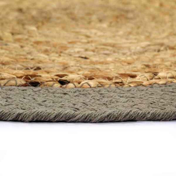 vidaXL Napperons 6 pcs Naturel et gris 38 cm Jute et coton