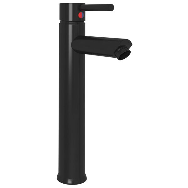 vidaXL Mitigeur de salle de bain Noir 12x30 cm