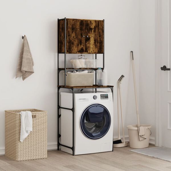 vidaXL Armoire de machine à laver chêne fumé 68x48,5x194 cm