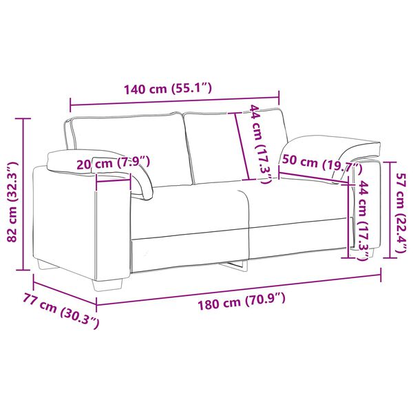 vidaXL Canapé Loveseat Rouge Vin 140 cm Tissu