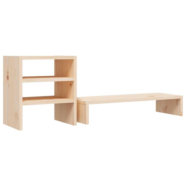 vidaXL Support pour moniteur 81x20x30 cm Bois de pin solide