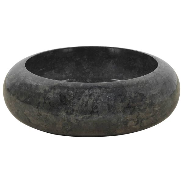 vidaXL Lavabo 40 x 12 cm Marbre Noir