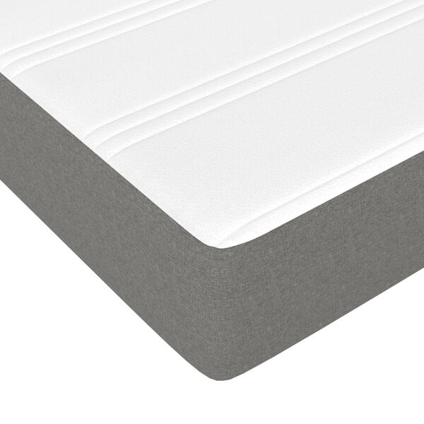 vidaXL Matelas de lit à ressorts ensachés Gris foncé 80x200x20cm Tissu
