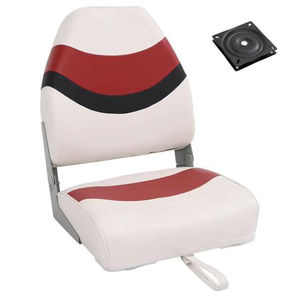 vidaXL Ensemble de sièges de bateau pliables lot de 2 dossier haut