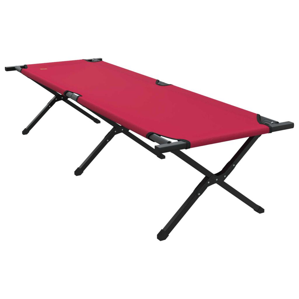 vidaXL Lit de soleil pliant avec sac de transport Rouge en tissu Oxford 600D