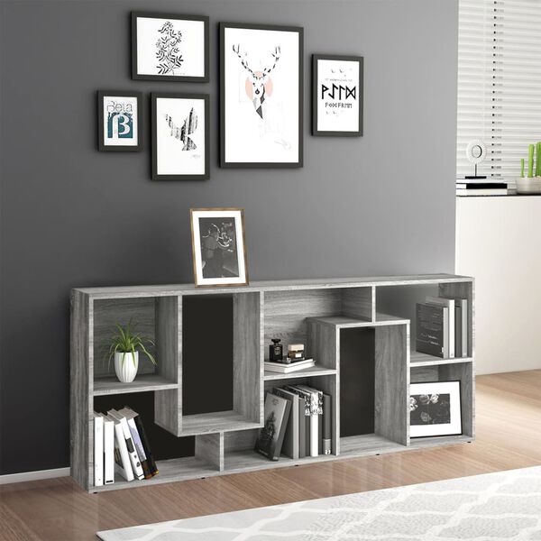 vidaXL Bibliothèque Sonoma gris 67x24x161 cm Bois d'ingénierie