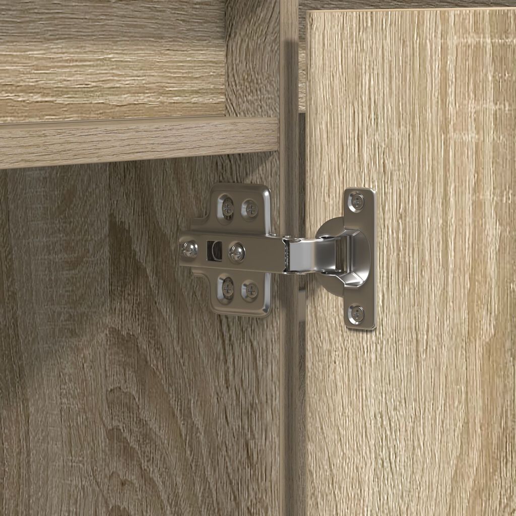 meuble TV vidaXL avec LED Chêne Sonoma 180x38x49 cm Bois d'ingénierie