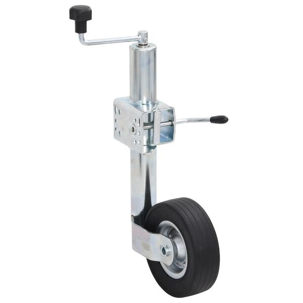vidaXL Cric à roue pour remorque 60 mm 2 tubes de soutien 3 pinces