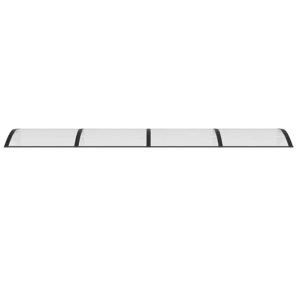 vidaXL Auvent de porte Noir et transparent 350x75 cm Polycarbonate
