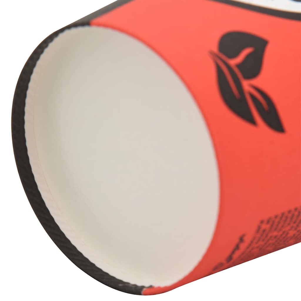 vidaXL Tasses à café en papier 1000 pcs 12oz 300ml rouge et noir