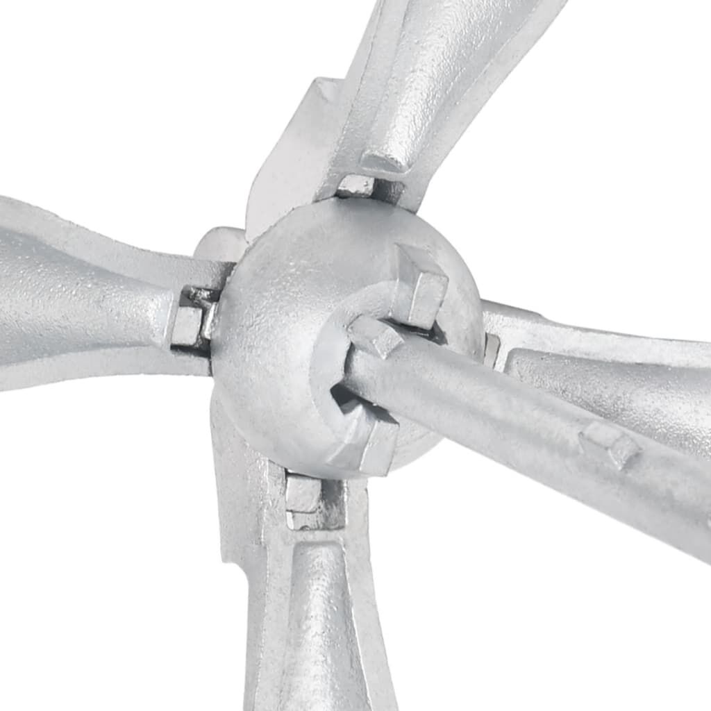 vidaXL Ancre pliable avec corde argenté 4 kg fonte galvanisée à chaud